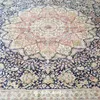 Tapijten 8'x10 'Vantage Handmade Silk Rug Medallion Perzisch tapijt (TJ487A)
