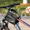 Väskor cykelkorg väska stor kapacitet cykel framstybar väska vattentät cykel ryggsäck cykel telefonhållare mtb tillbehör