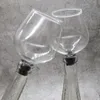 Röd kristallglas champagne kreativ kopp med silikontätning, direkt till att dricka vinflaska, barverktyg, 270 ml