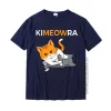 Skjortor jiu jitsu kimura söt kawaii katt rolig bjj tshirt hip hop top tshirts t shirt för män grossist bomullsfest t shirt