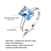 Anelli UMCHO 925 Sterling Silver Luxury Blue Gemstone Topaz Rings Rings Wedding For Women Party Anniversary Fine Jewelry