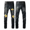 Jeans Purple Jeans Designer Jeans Men preto calça de alta qualidade Marca roxa jeans angustiado Black Ripped Biker Streetwear Designers casuais corredores calçados