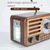 Radio Luxury Design Wireless Bluetooth Speaker Vintage FM Radio Receiver Rechargeable HIFI Sterero Mp3 PlayerSUPPORT USB/SD/TF