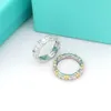 Кластерные кольца Дизайнер кольца для женщины роскошные кросс -соединение с FL Diamond Циркониея мужские ювелирные изделия.