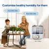 Humidifiers KINSCOTER air humidifier wall mounted 220V 110V electric humidifier with a fog volume of 3L aromatic diffuser remote control timer Y240422