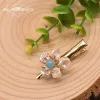 Jewelry GLSEEVO Natural Freshwater Baroque Pearl Hairpin For Girls Aquamarine Fashion Jewelry Original Design Handmade Chinese GH0024A