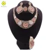 Brins mode multicolore dubaï joelry ensemble bijoux indien set mariage mariage élégant femme fleur