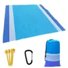 200210cm Pocket Sand Free Beach Mat Outdoor Travel Camping Towel Home Decor Rugs Portable Foldable Picnic Blanket 240422
