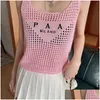 T-shirt pour femmes S-XL T-shirts Designer Femmes Shirt Casual Tricoted Broidered High Quality Fashionable Street Clothing Drop Livrot AP OTBDL