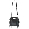 Chegada de bolsa Aligator Celular fofo para meninas Pu couro conveniente ombro bonito Tassel Bolsas femininas