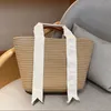 designer bag summer straw woody tote bag fashion weave canvas handbag 3 size casual shopping vacation beach bag large capacity lady shoulder bag high quality