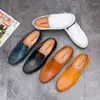 Casual Shoes Men's äkta läder ärter Luxury Men Designers Man Loafer Business Flats Big Size 37-47 %20138