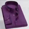 Shirts Spring Men wedding shirt Formal long sleeve plus size big 2XL 3XL dress shirts Pink formal navy blue 9XL 10XL 14XL Blouse purple
