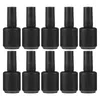 Garrafas de armazenamento 10 PCs Botão de unha vazia Branco de manicure preto de vidro reutilizável