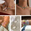Brins perles mixtes créatives Set arc-en-ciel Couleur de petites perles en verre pour bracelet kit en polymère en argile plats