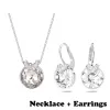 Necklaces Original Luxury Brand Bella V Drop Earrings Fine Jewelry Set Zircon Crystal Necklace Earrings Wedding Jewelry With Logo