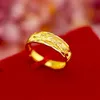 Pure 9999 Real Gold Ring 24 K Solid Model Full Star Gold Ring om rijkdom en welvaart vaste gouden ring 240422 aan te trekken