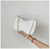 Bolsa de axila plissada minimalista para mulheres francesas de pérolas de pérolas frances