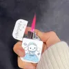 Lighters Miniso Sevimli Kuromi Cinnamoroll Kırmızı Alev Rüzgar Geçirmez Çakır Çakanlar Hediye Sigara içen Gadget Erkekler ve Kadınlar Hediye T240422