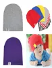 Chapeau bébé couleur solide nouveau-né en tête de casquette de coton pouf pouf congénulant chapeaux de bandeau pour tout-petit accessoires de boutique M1099409069