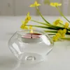 キャンドルホルダーガラスアートカップキャンドルスティックの雰囲気の飾り飾り透明なdiy家の装飾