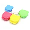 Kompakt multicolor tand ortodontisk hållarbox Case Tooth Protector Anti-Bite Denture Sports Protector Container Box TSLM1