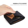 Wallets BISON DENIM Men's Leather Wallet Coin Pocket Bag Card Holder Photo Brand Luxury Cowhide Purse Business Men Gift Fashion Wallet