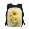 Bags 16 Inch Casual Kindergarten Bookbag Students Small School Bags Sunflower Flower Printed Boys Kids Backpack Children School Bag