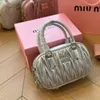 Luxury Women men mini Cross Body Shoulder Bag Lady Miumiubag Wander Matelasse bowling boston Designer bag Clutch tote bags teddy moon hand bag purse