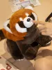 CUDIONS Raccoon Wild Forest Animal Doll Plush Toy fylld röd panda som sitter