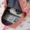 Okul çantaları 5pcs/kızlar için set sırt çantası sevimli peluş ayı el çantası kalem çantası kadın kolej öğrenci dizüstü