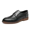 Casual schoenen Men Leather Oxford Veter-up Business Men's Flats Italiaans Design Mans Leisure Derby Footwear Big Size 38-47