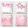 Kussen roze bloem vierkante kussensloop deksel woonkamer beddengoed