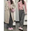 Women's Knits Korean Gentle Pink Fried Dough Twists Knit Cardigan Women O-neck Fashion Soft Temperament Sweet Solid Slim Winter Sweater Coat