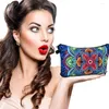 Sacs de rangement basés sur les femmes Mandala Print Cosmetic Sac mignon Girl Girl Lipstick Coin Travel Toilettes de toilette