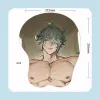 Pads New Genshin Impact Mouse Pad Alhaitham 3D Stereo Mouse Mate с запястьем Rest Anime Game Dest Mat Cartoon Rismes Pired Desk