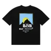 Summer Rhude Tshirt American Trendy Brand Rhude Racing Wzór wydrukowany czysty bawełniany swobodny luźne pary koszulka z krótkim rękawem dla mężczyzn