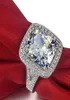 Bijoux entiers Fine 8CT Big White Sapphire 14kt Gol blanc rempli GF Simulated Diamond Wedding Engagement Band Amours GIF2085502
