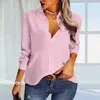 Women's Blouses Office Lady Slim Lapel Shirt Tops For Women Spring Summer Solid Button Up Chiffon Shirts Oversized Tunic Streetwear Blusas