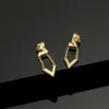 Q96972 Vo lt Up side Down Earrings Pink Gold Style Earrings Letter v Dangle Chandelier Earrings 18K Plated Gold Charm Earring Classic Geometric Letter Earrings Studs