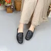 Casual Shoes Koznoy 1cm Vintage Ethnic Natural Cow äkta läder Oxford Non Slip Koncise Autumn Loafer Comfy Women Leisure Soft Flats