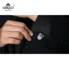 Links GHROCO Hochwertige exquisite Eulenform mit Acrylmanschettenknäpseln Mode Luxusgeschenk für Manschettenhemdgeschäftsmänner Hochzeit