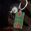 Keychains Coming Basketball Field Pendant Key Chain For Men Women Simple Ring Love Sports Gift Bag Car Metal Jewelry