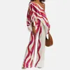 Women Casual Satin Print Anzug Mode hohl von Schultertimen mit langen Hosen 2 -Stück -Sets Feder lose Pendeloutfits 240412