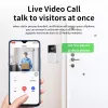 Kontrola 1080p Wi -Fi inteligentny wideo do drzwi IP54 Wodoodporna kamera wideo Intercom Doorbell Twoway Audio Wills z Alexa Google Home