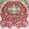 Mattor Yilong 9'x12 'Large Oriental Rug Classic Silk Hand Knutted Persian Red Carpet (ZQG281A)