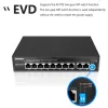 Controle Ewind Poe Switch 6/10 portas 10/100m Ethernet Switch com 2 portas RJ45 de 10/100m ai interruptor de rede inteligente para câmera IP/AP sem fio AP