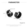 Hoop Earrings JHSL Small Punk Frosted For Men Black Stainless Steel High Quality Fashion Jewelry Dropship