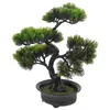 Fleurs décoratives artificielles en pot petit bureau mignon faux plantes ornement mini-abs arbre bonesaï faux intérieur