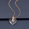 Colliers Vraiment amoureux du coeur Collier Pendant pour femmes Crystals de Noël Assalités de l'Autriche Gold Silver Color Big Stone Jewelry 2022